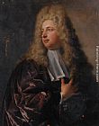 Jean Francois De Troy Canvas Paintings - Portrait of an Alderman of the Town of Paris Half Length